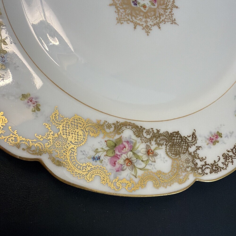 Charles Ahrenfeldt Limoges France Scalloped Edges Chop Plates. Set Of 2 - Picture 7 of 8